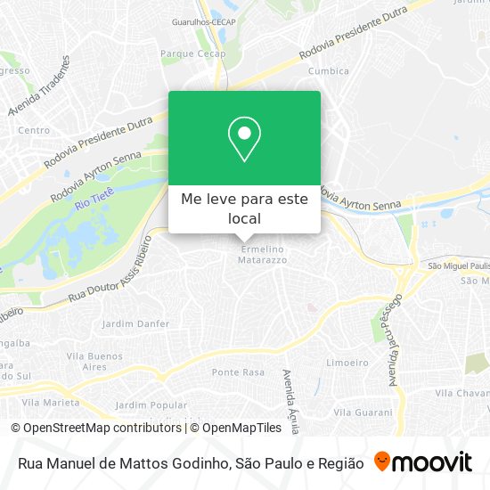 Rua Manuel de Mattos Godinho mapa