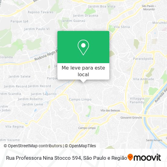 Rua Professora Nina Stocco 594 mapa