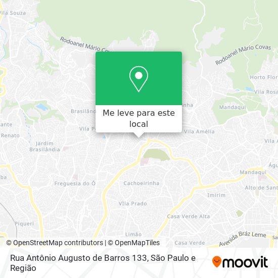 Rua Antônio Augusto de Barros 133 mapa