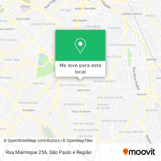 Rua Mairinque 256 mapa