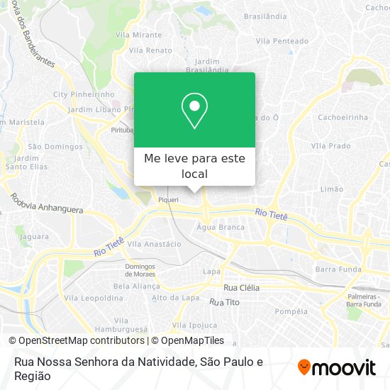 Rua Nossa Senhora da Natividade mapa