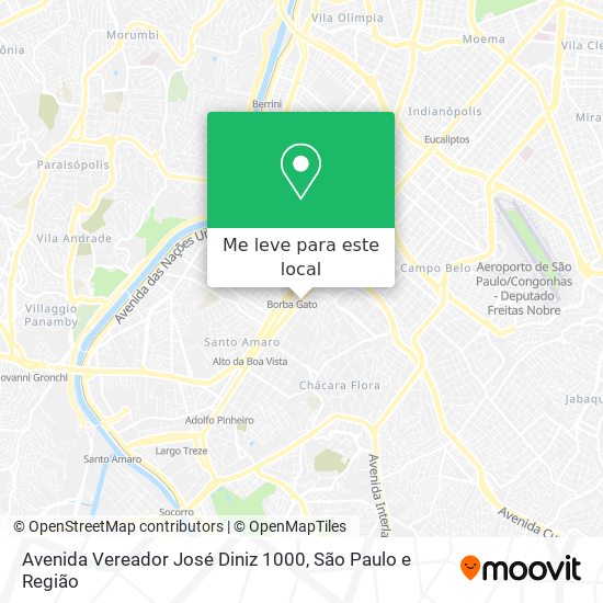 Avenida Vereador José Diniz 1000 mapa