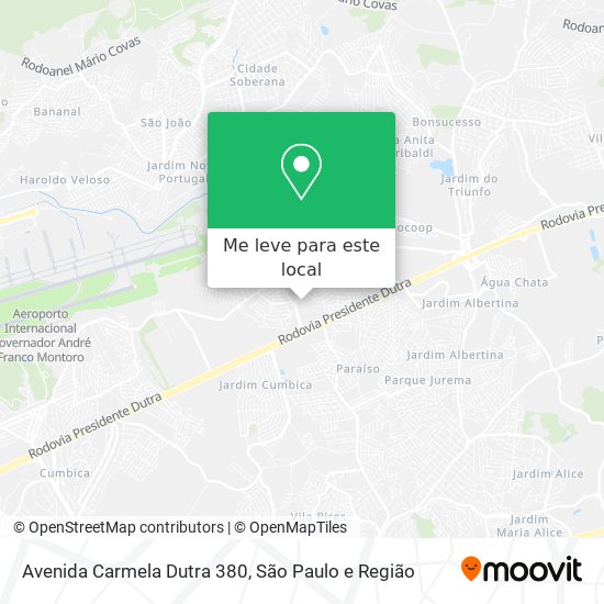 Avenida Carmela Dutra 380 mapa