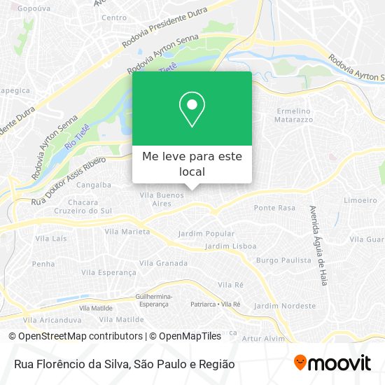 Rua Florêncio da Silva mapa