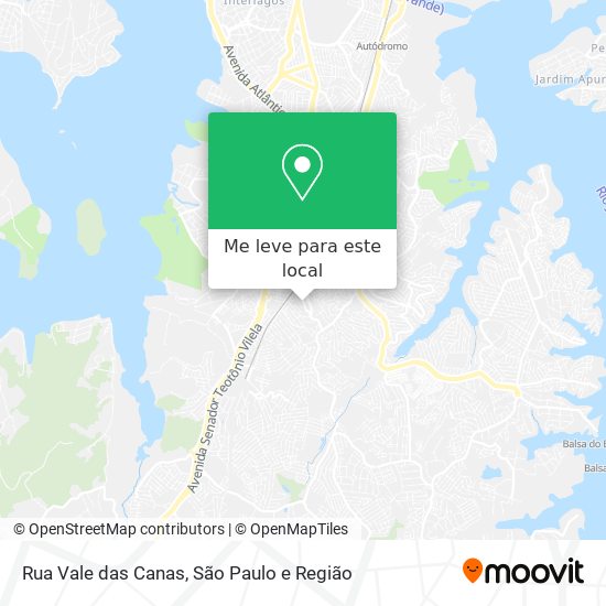 Rua Vale das Canas mapa