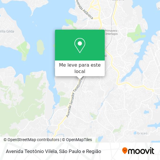 Avenida Teotônio Viléla mapa