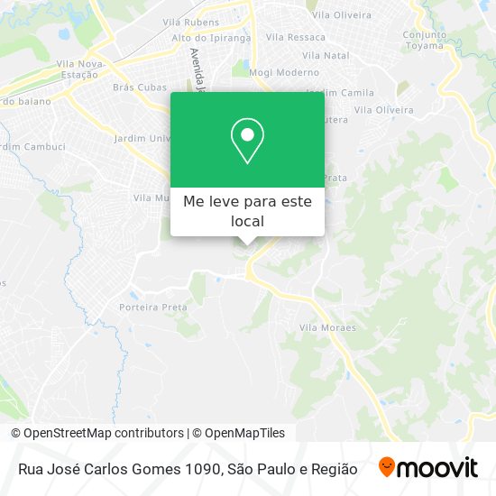 Rua José Carlos Gomes 1090 mapa