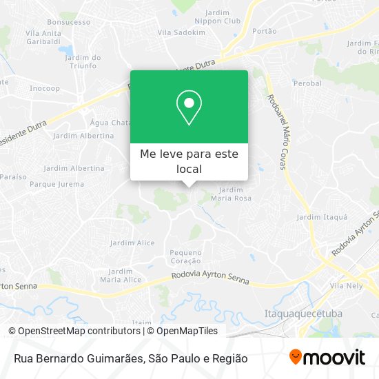 Rua Bernardo Guimarães mapa