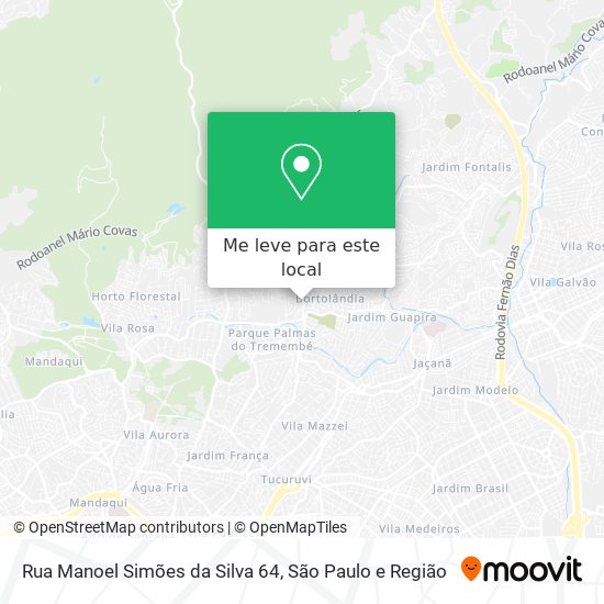 Rua Manoel Simões da Silva 64 mapa