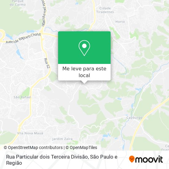 Rua Particular dois Terceira Divisão mapa