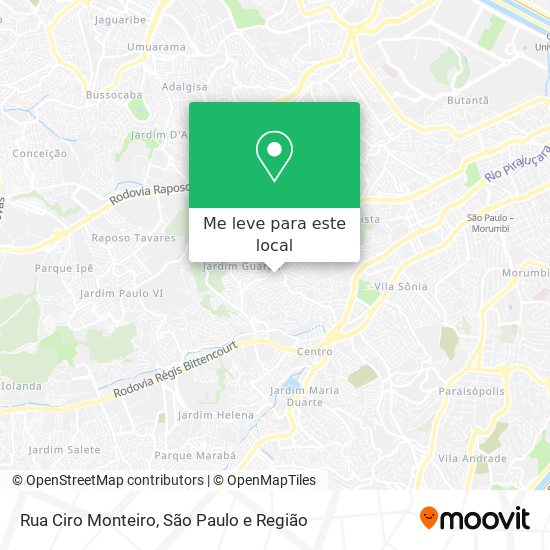 Rua Ciro Monteiro mapa