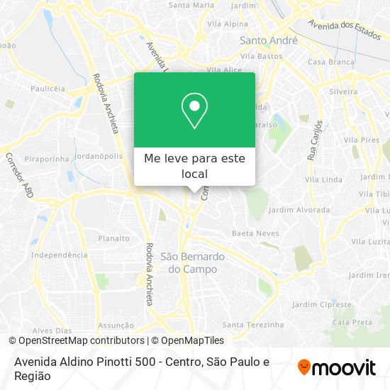 Avenida Aldino Pinotti 500 - Centro mapa