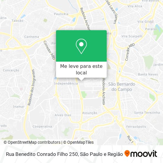 Rua Benedito Conrado Filho 250 mapa