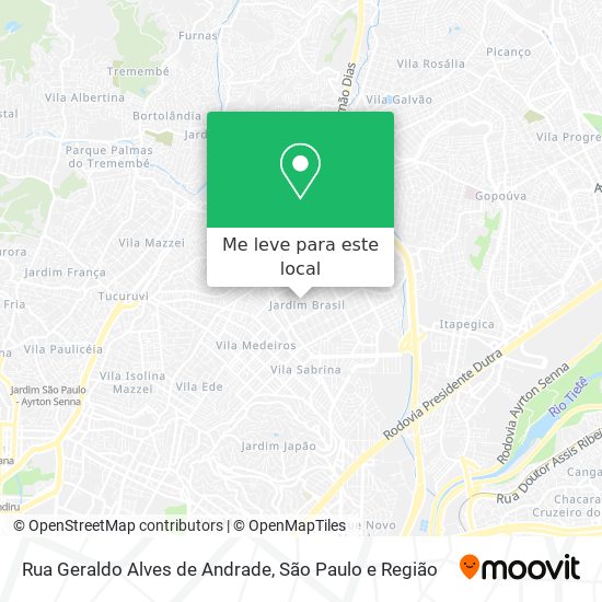 Rua Geraldo Alves de Andrade mapa