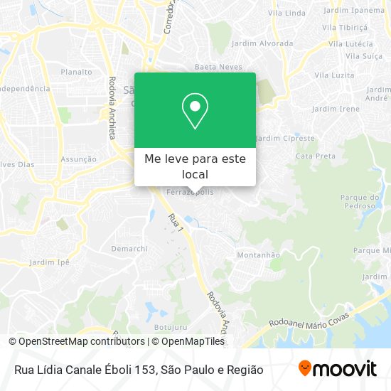 Rua Lídia Canale Éboli 153 mapa