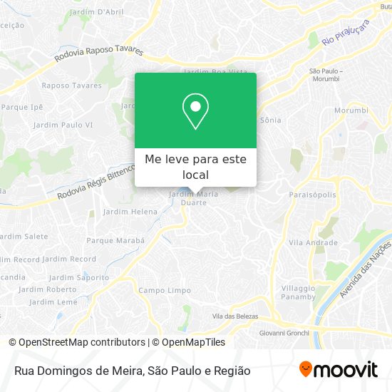 Rua Domingos de Meira mapa