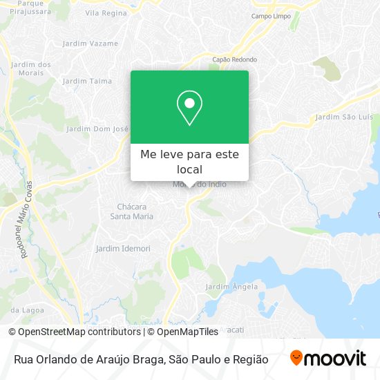 Rua Orlando de Araújo Braga mapa