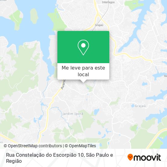 Rua Constelação do Escorpião 10 mapa