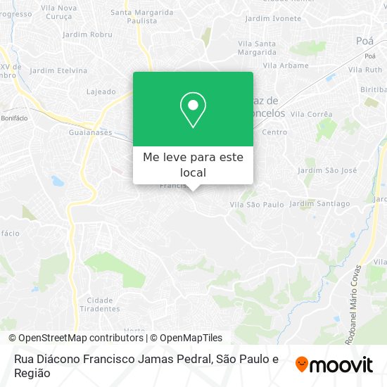 Rua Diácono Francisco Jamas Pedral mapa