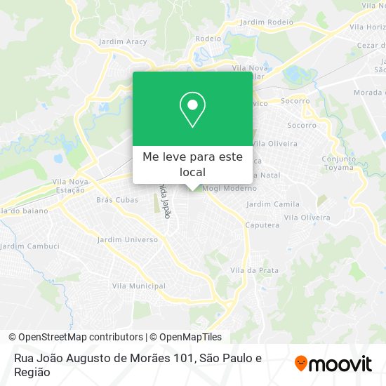 Rua João Augusto de Morães 101 mapa