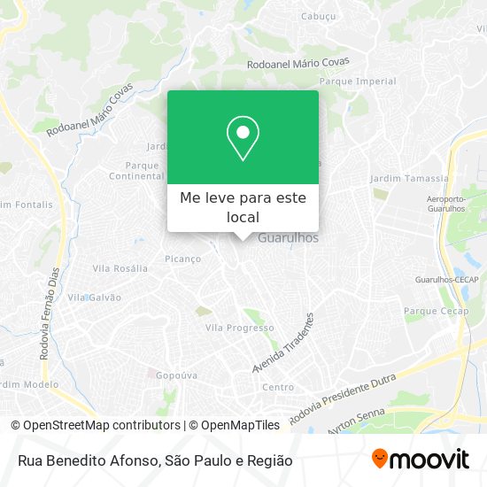 Rua Benedito Afonso mapa