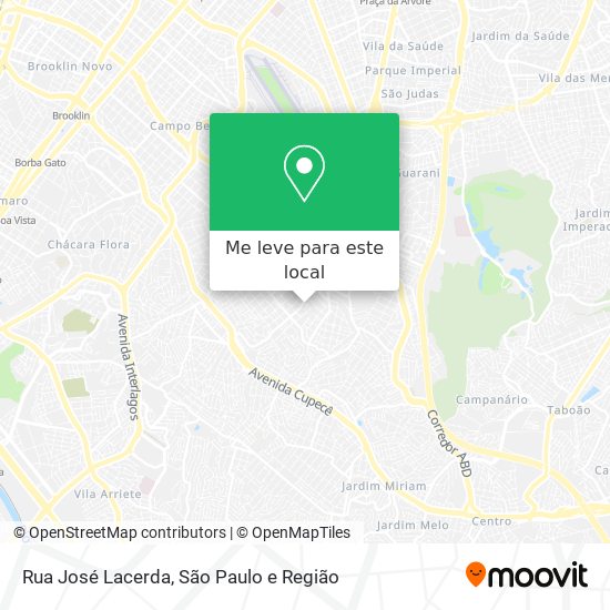 Rua José Lacerda mapa