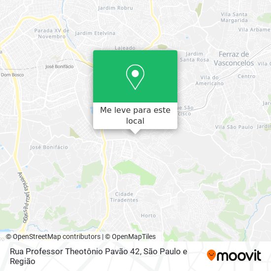 Rua Professor Theotônio Pavão 42 mapa