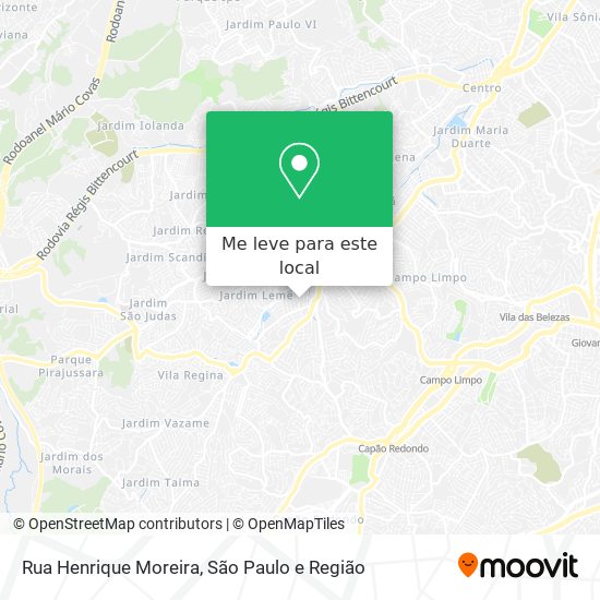 Rua Henrique Moreira mapa