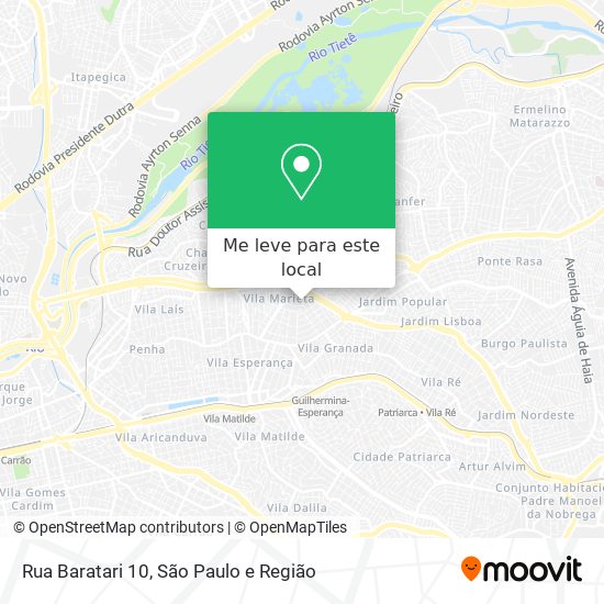 Rua Baratari 10 mapa