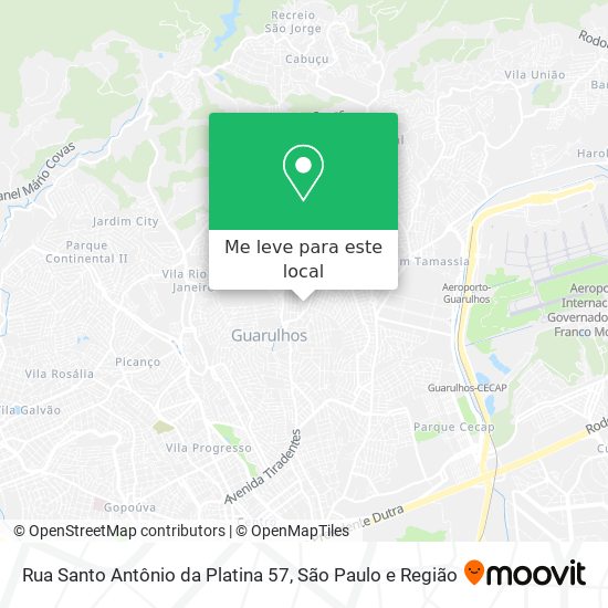 Rua Santo Antônio da Platina 57 mapa