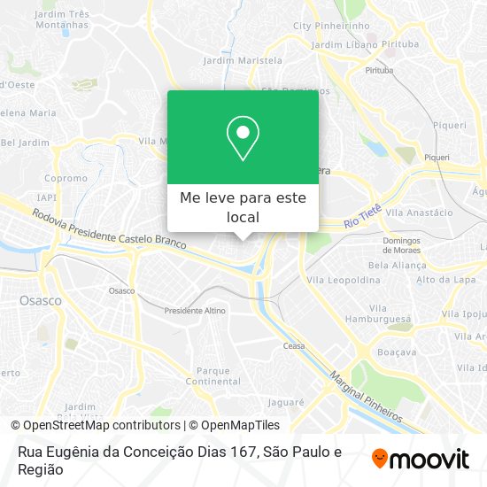 Rua Eugênia da Conceição Dias 167 mapa