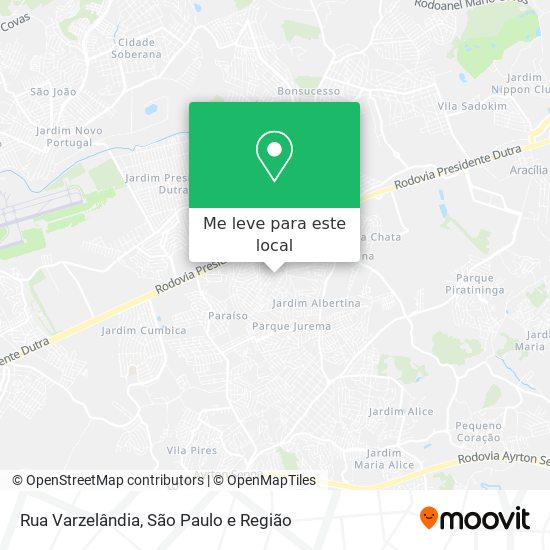 Rua Varzelândia mapa