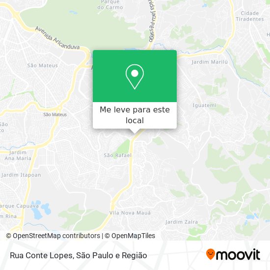 Rua Conte Lopes mapa
