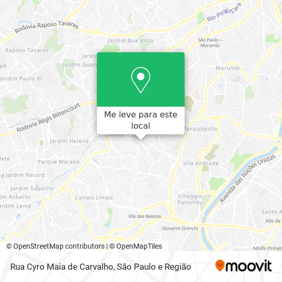 Rua Cyro Maia de Carvalho mapa