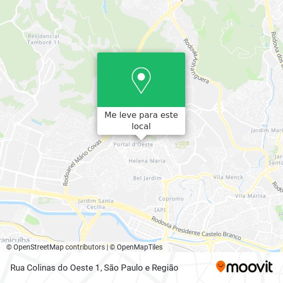 Rua Colinas do Oeste 1 mapa