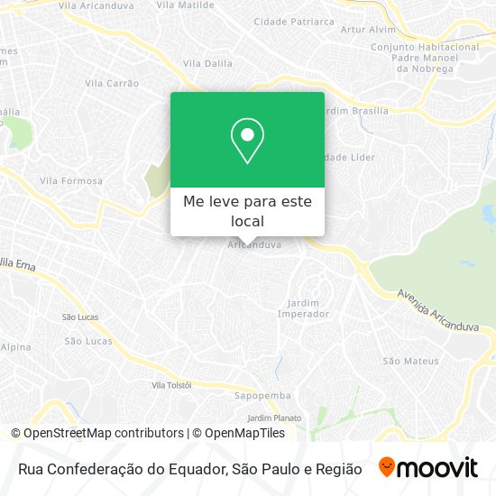 Rua Confederação do Equador mapa