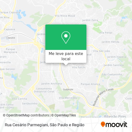 Rua Cesário Parmegiani mapa