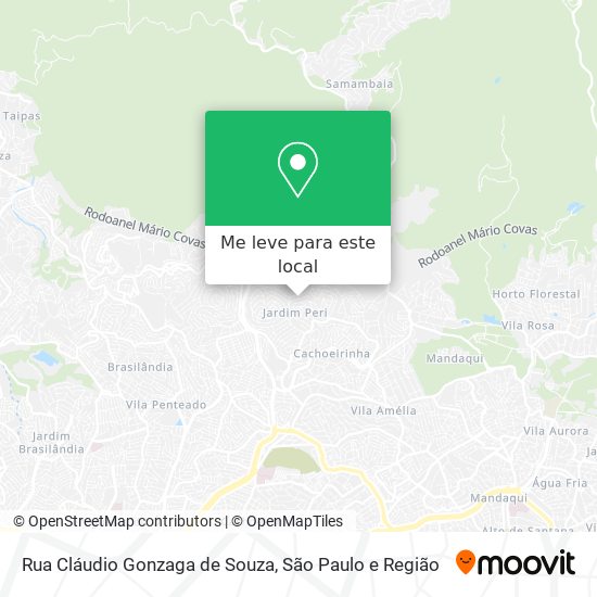 Rua Cláudio Gonzaga de Souza mapa