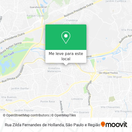 Rua Zilda Fernandes de Hollanda mapa