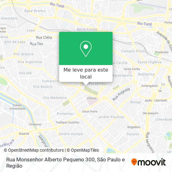 Rua Monsenhor Alberto Pequeno 300 mapa