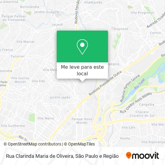 Rua Clarinda Maria de Oliveira mapa