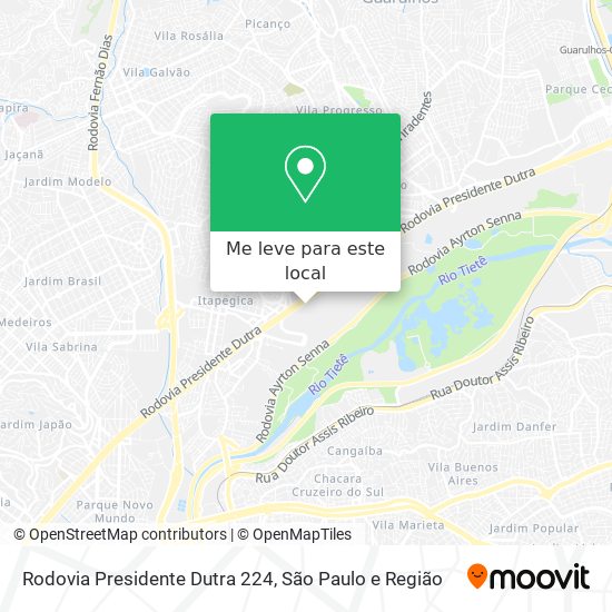 Rodovia Presidente Dutra 224 mapa