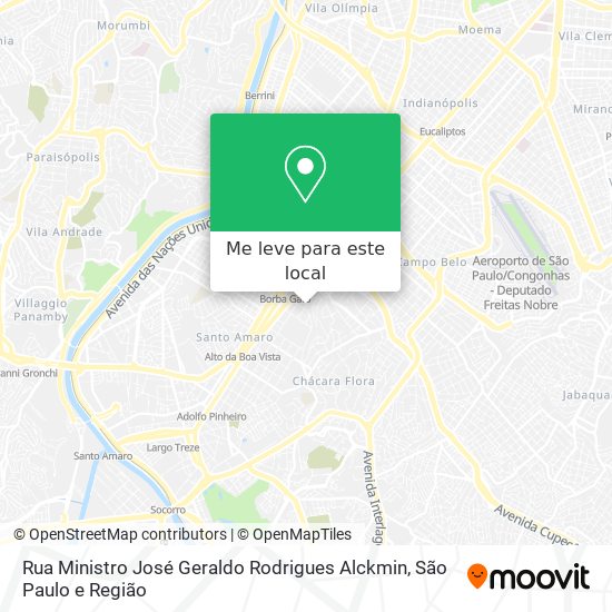 Rua Ministro José Geraldo Rodrigues Alckmin mapa