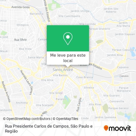 Rua Presidente Carlos de Campos mapa