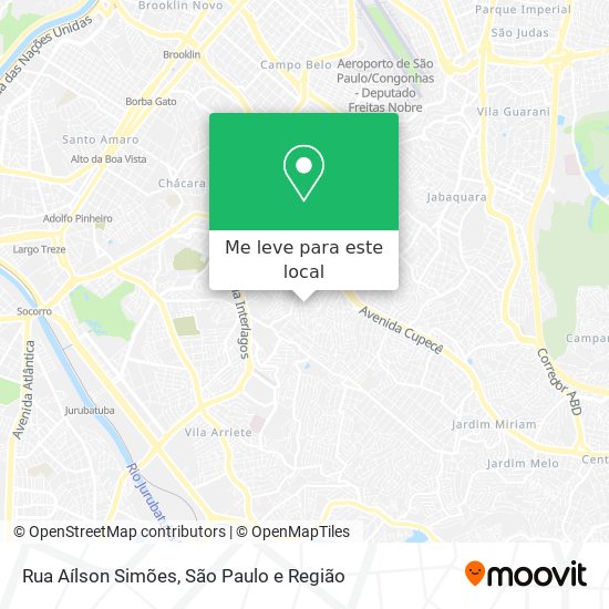 Rua Aílson Simões mapa