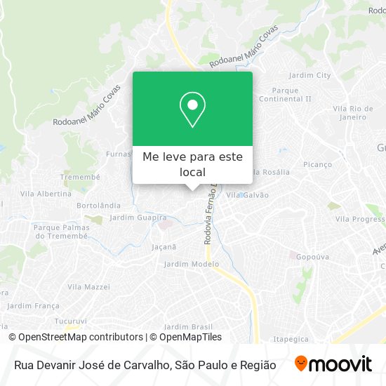 Rua Devanir José de Carvalho mapa