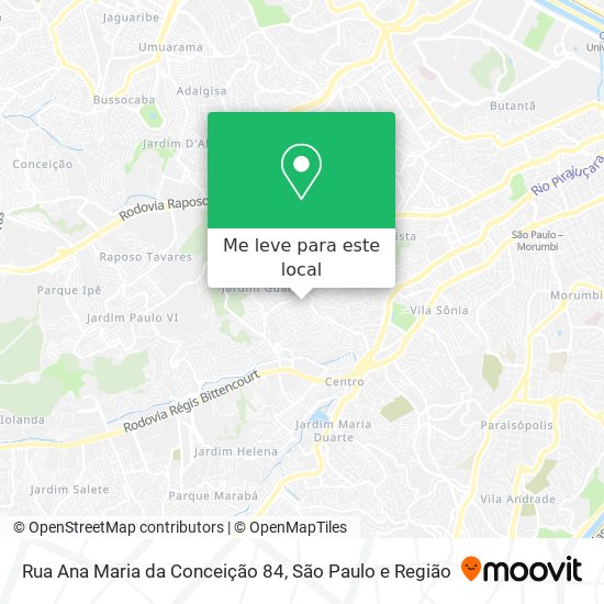 Rua Ana Maria da Conceição 84 mapa