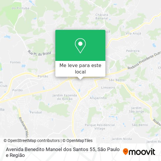 Avenida Benedito Manoel dos Santos 55 mapa