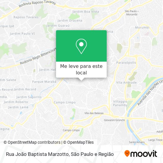 Rua João Baptista Marzotto mapa
