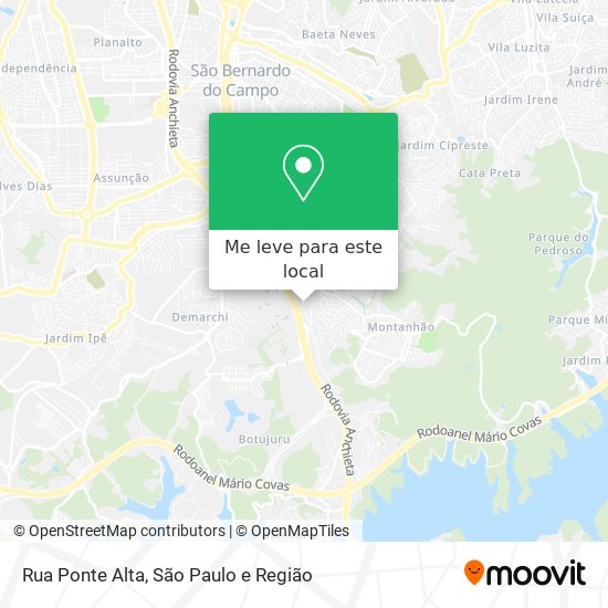 Rua Ponte Alta mapa
